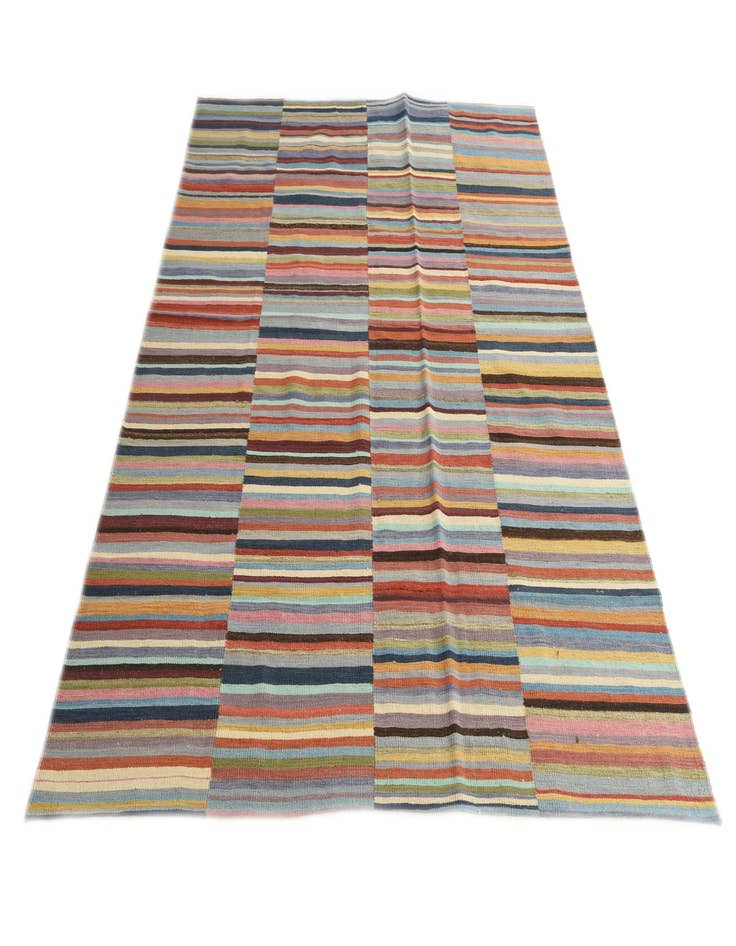 Detail image of  6' x 7' 9  Hand Woven Kilim Modern Wool Rug