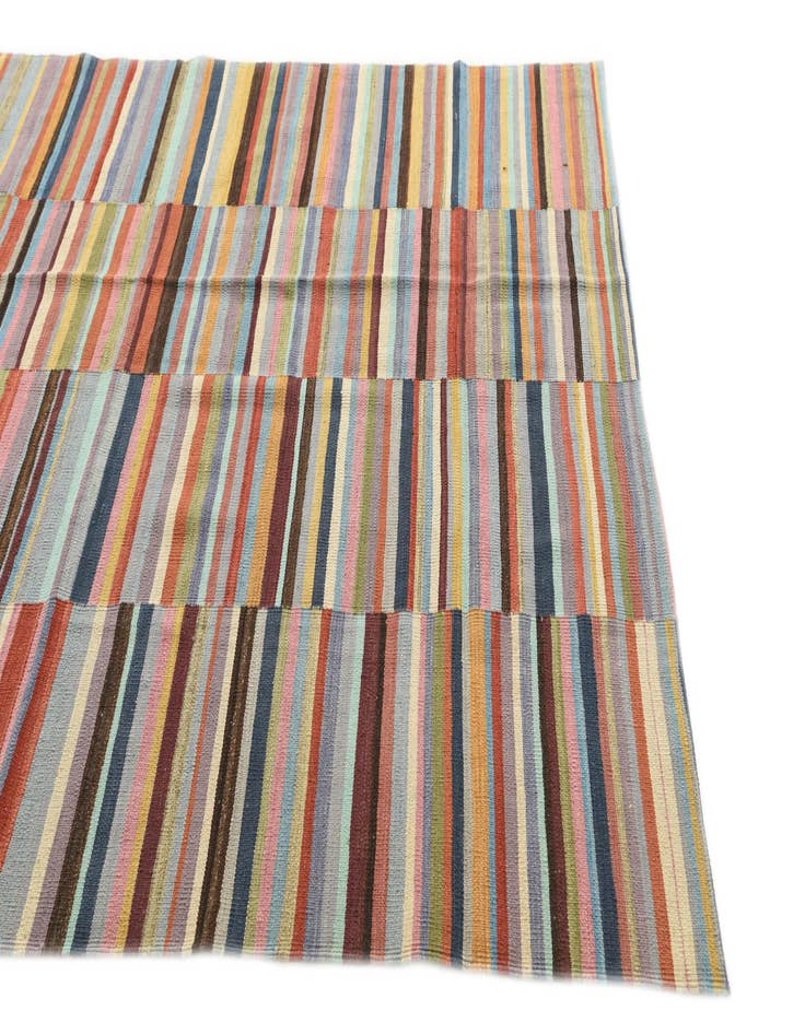 Detail image of  6' x 7' 9  Hand Woven Kilim Modern Wool Rug