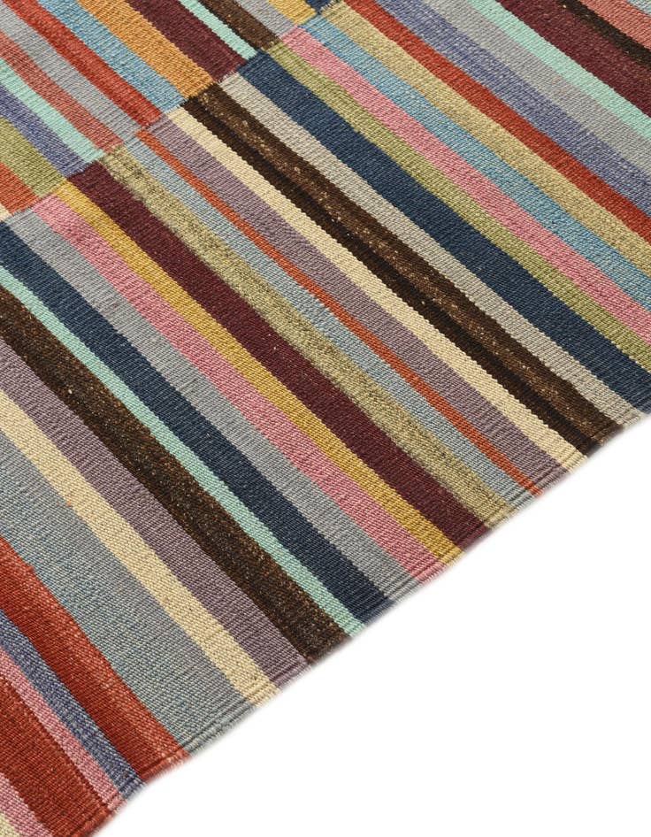 Detail image of  6' x 7' 9  Hand Woven Kilim Modern Wool Rug
