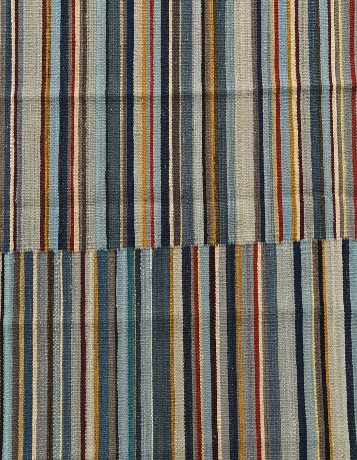 Detail image of  4' 8 x 6' 5  Hand Woven Kilim Modern Wool Rug
