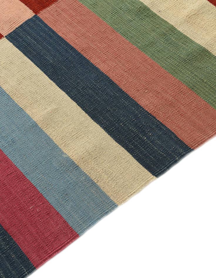 Detail image of  8' 6 x 11' 6  Hand Woven Kilim Modern Wool Rug