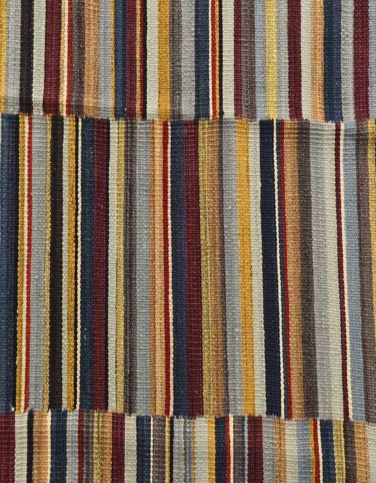 Detail image of  4' 9 x 6' 5  Hand Woven Kilim Modern Wool Rug