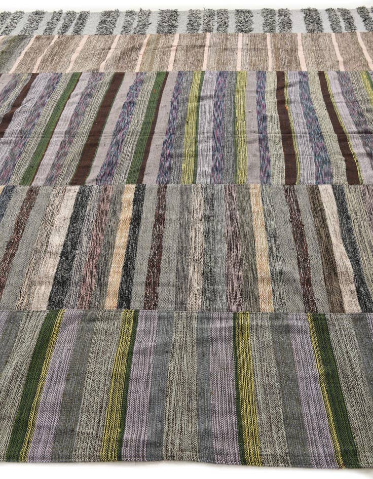 Detail image of  9' x 12'  Hand Woven Kilim Modern Wool Rug