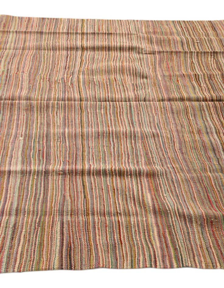 Detail image of  5' 8 x 8' 2  Hand Woven Kilim Modern Wool Rug