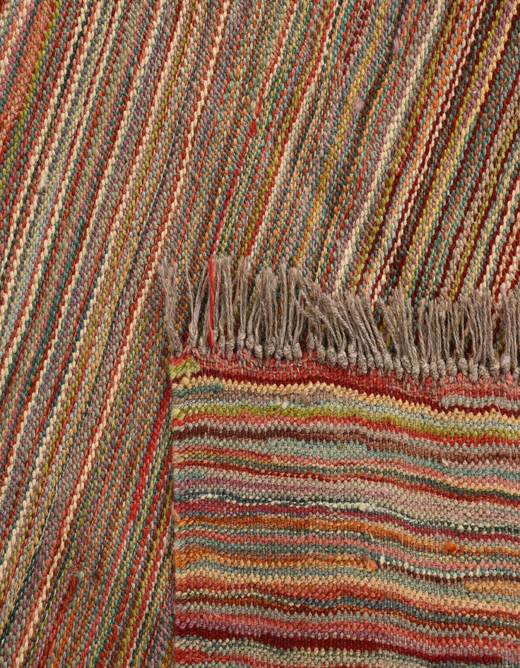 Detail image of  5' 8 x 8' 2  Hand Woven Kilim Modern Wool Rug