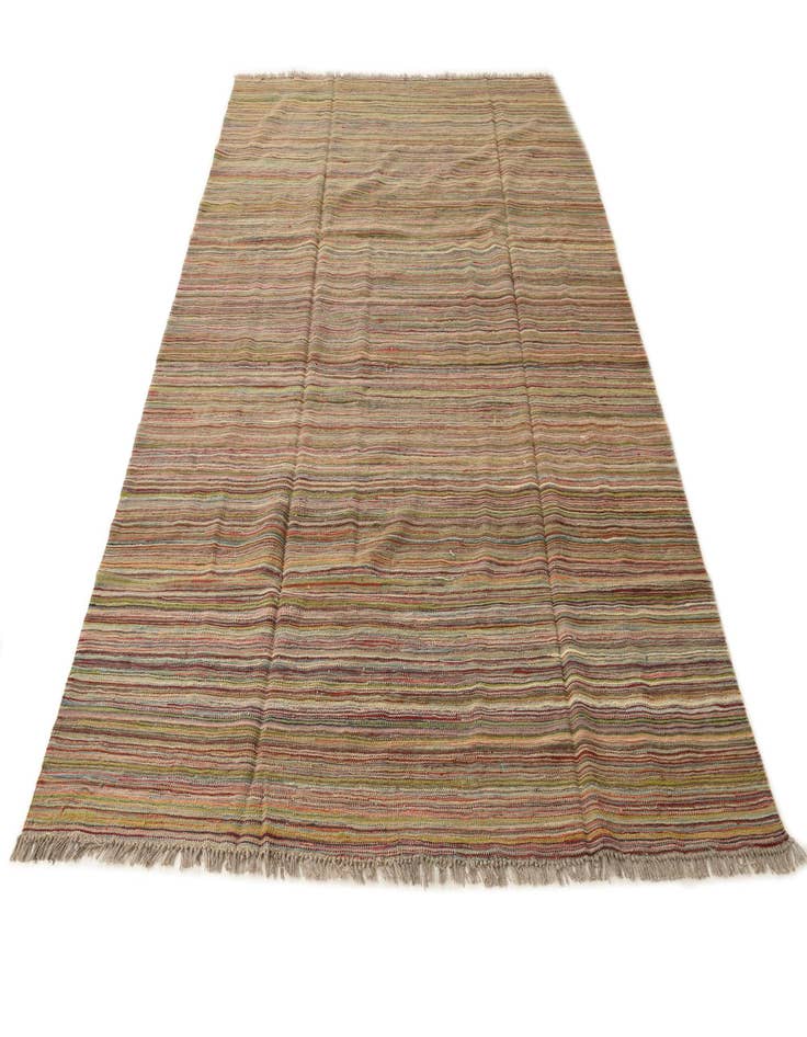 Detail image of  6' 6 x 9' 6  Hand Woven Kilim Modern Wool Rug