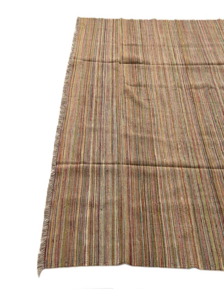 Detail image of  6' 6 x 9' 6  Hand Woven Kilim Modern Wool Rug