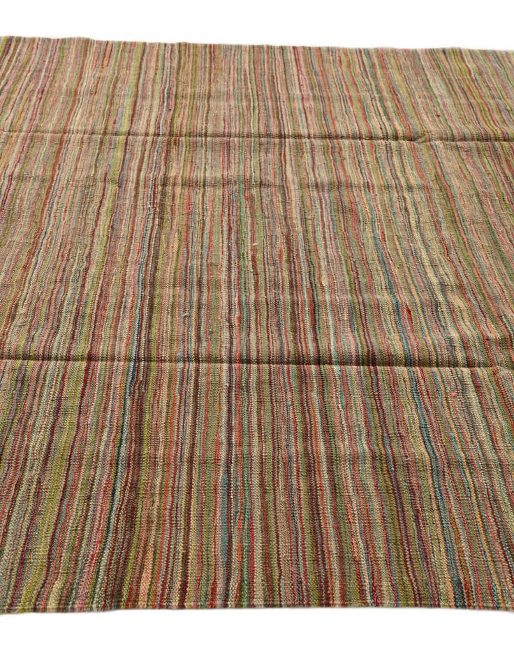 Detail image of  6' 6 x 9' 6  Hand Woven Kilim Modern Wool Rug
