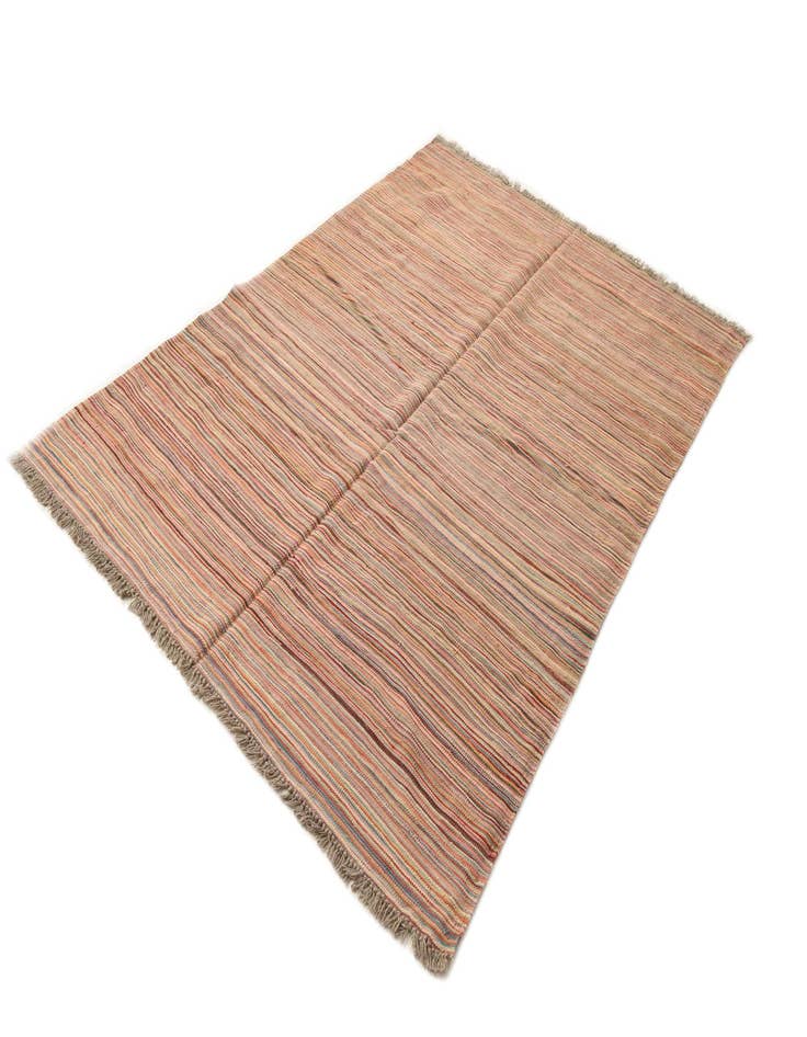 Detail image of  5' 6 x 7' 10  Hand Woven Kilim Modern Wool Rug