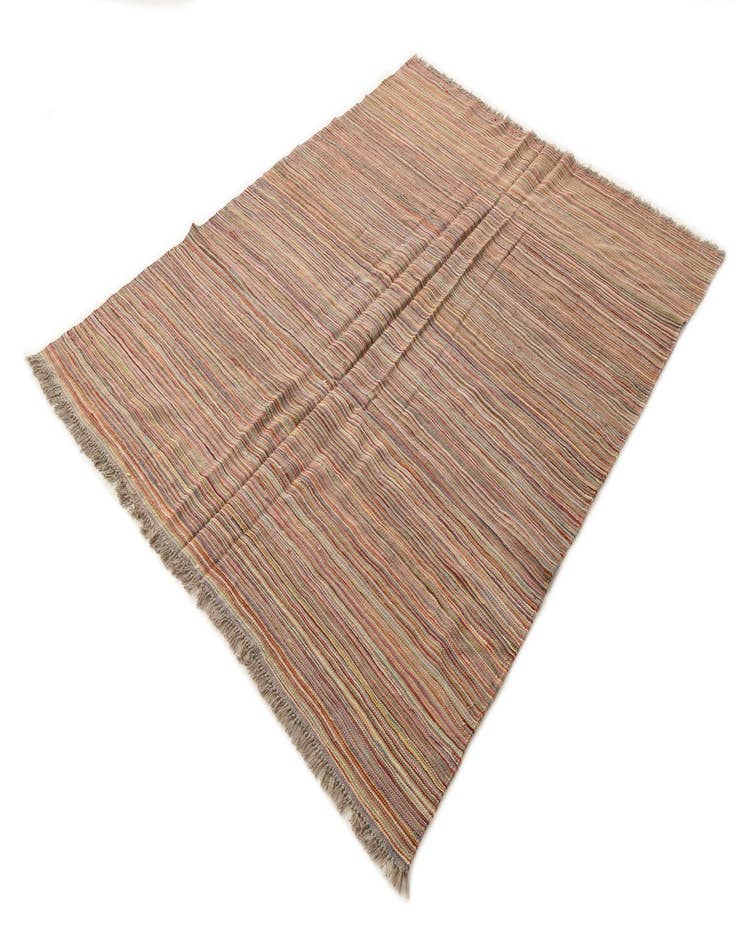 Detail image of  6' x 7' 9  Hand Woven Kilim Modern Wool Rug