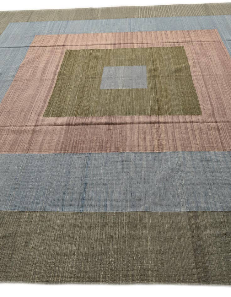 Detail image of  10' 1 x 12' 9  Hand Woven Kilim Modern Wool Rug