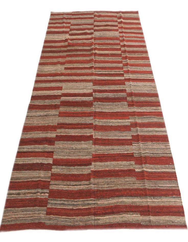 Detail image of  6' 8 x 8'  Hand Woven Kilim Modern Wool Rug