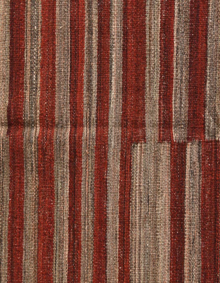 Detail image of  6' 8 x 8'  Hand Woven Kilim Modern Wool Rug