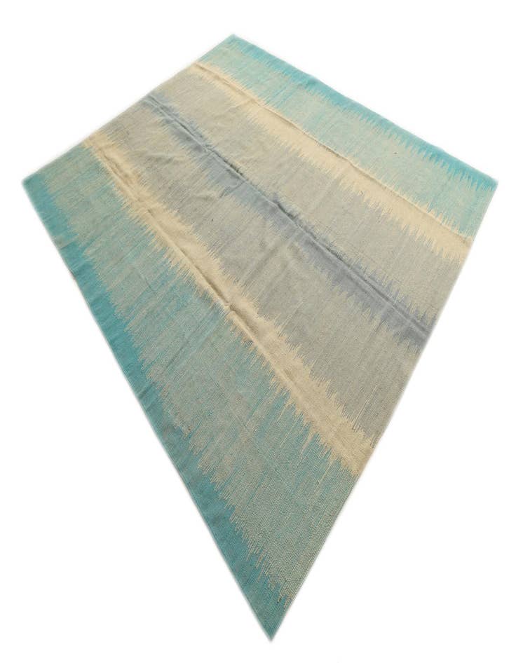 Detail image of  8' 1 x 9' 7  Hand Woven Kilim Modern Wool Rug