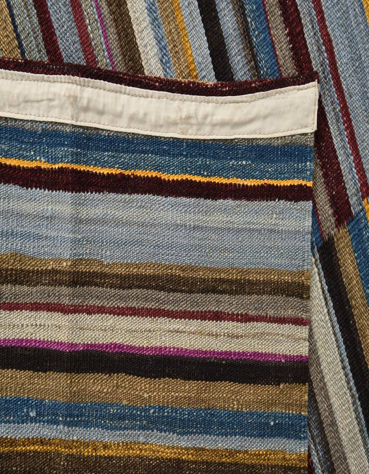 Detail image of  4' 9 x 6' 4  Hand Woven Kilim Modern Wool Rug