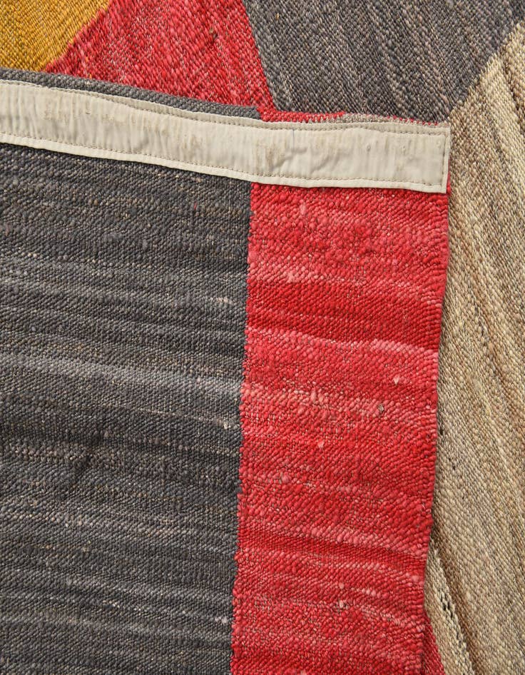 Detail image of  5' 8 x 8'  Hand Woven Kilim Modern Wool Rug