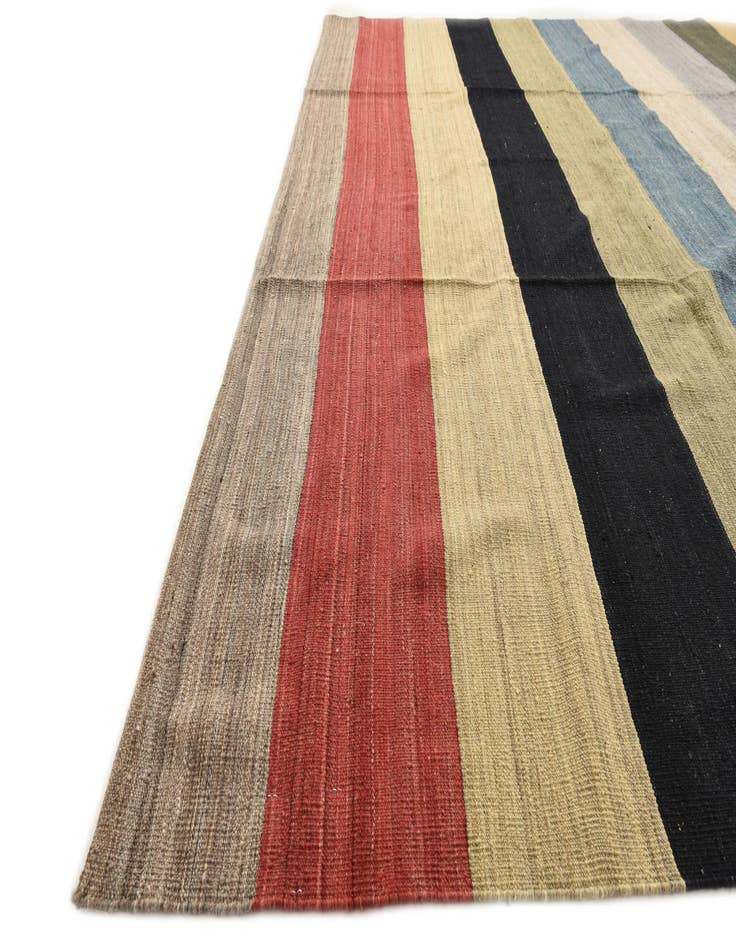 Detail image of  9' 10 x 13' 8  Hand Woven Kilim Modern Wool Rug