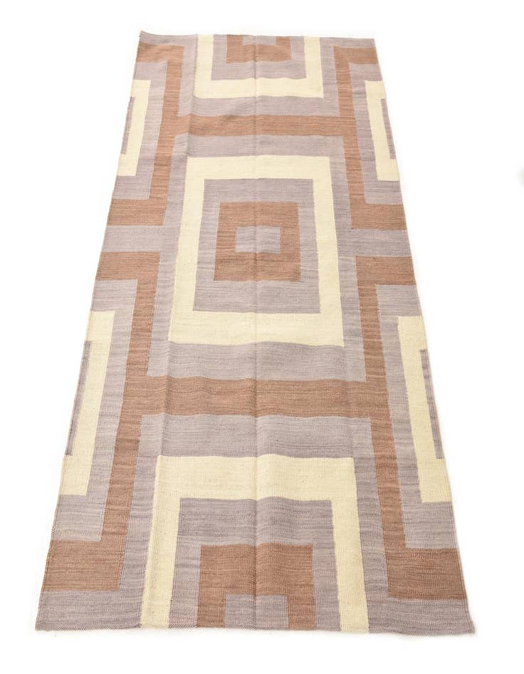 Detail image of  4' 3 x 5' 10  Hand Woven Kilim Modern Wool Rug