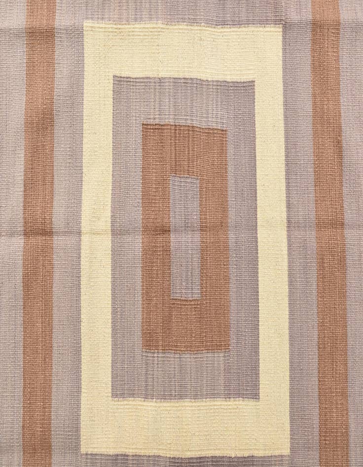 Detail image of  4' 3 x 5' 10  Hand Woven Kilim Modern Wool Rug