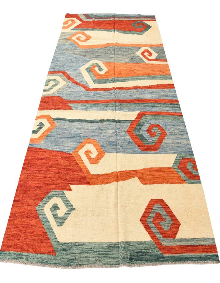 Detail image of  6' 9 x 9' 9  Hand Woven Kilim Modern Wool Rug