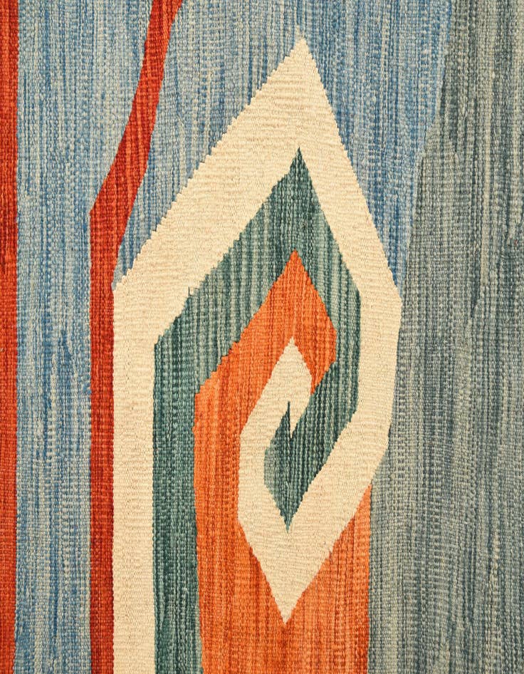 Detail image of  6' 9 x 9' 9  Hand Woven Kilim Modern Wool Rug