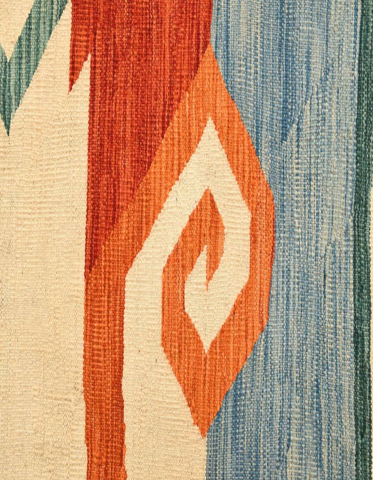 Detail image of  6' 9 x 9' 9  Hand Woven Kilim Modern Wool Rug