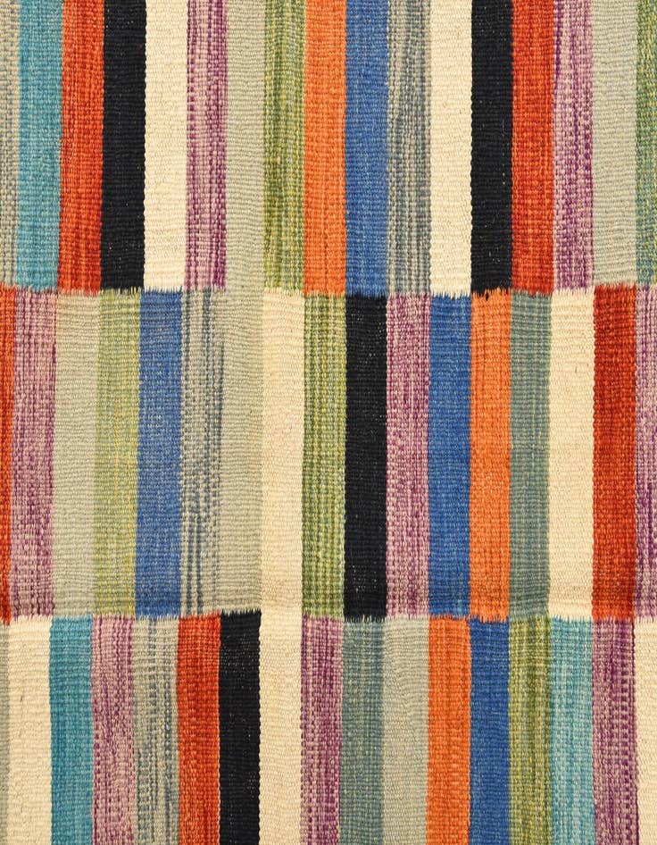 Detail image of  6' 6 x 9' 9  Hand Woven Kilim Modern Wool Rug