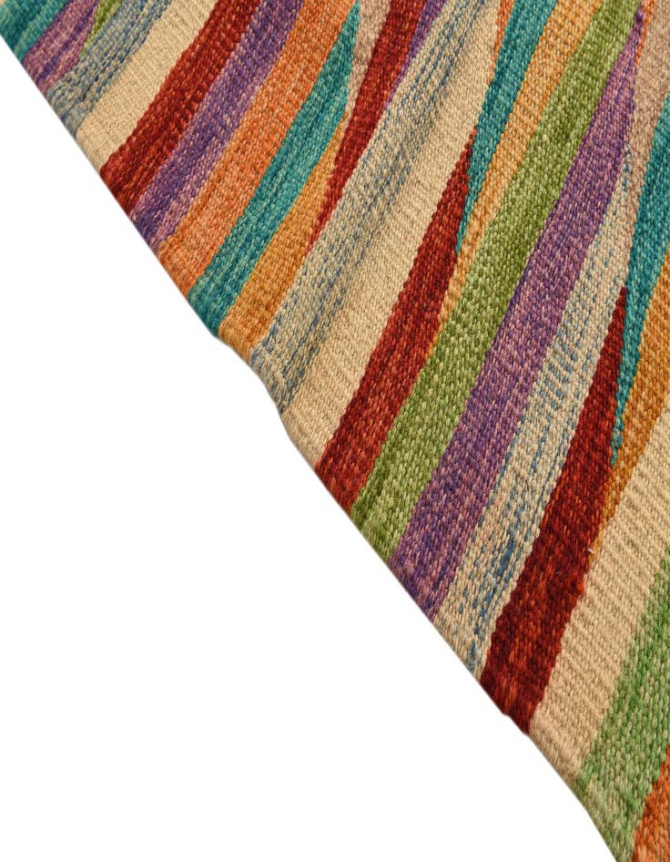 Detail image of  6' 7 x 10'  Hand Woven Kilim Modern Wool Rug