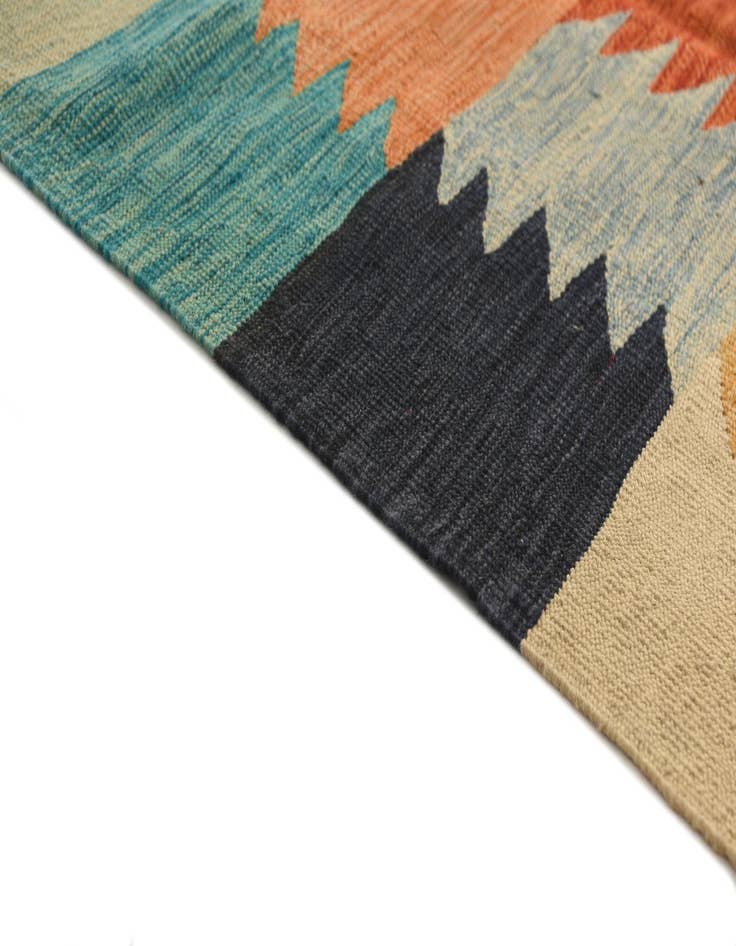 Detail image of  8' 1 x 9' 9  Hand Woven Kilim Modern Wool Rug