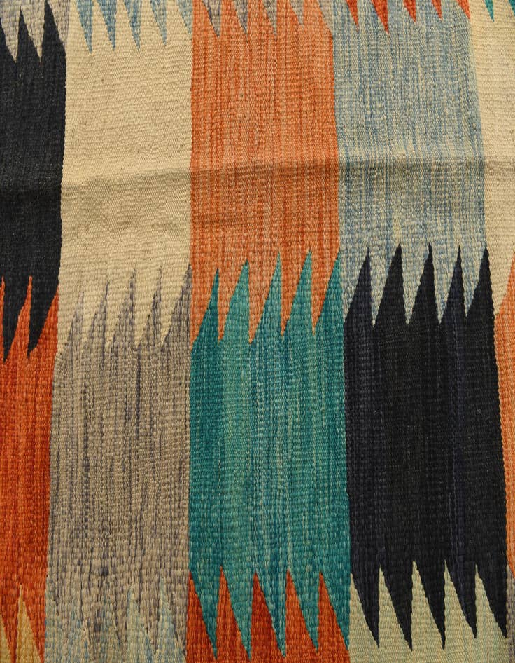 Detail image of  8' 1 x 9' 9  Hand Woven Kilim Modern Wool Rug