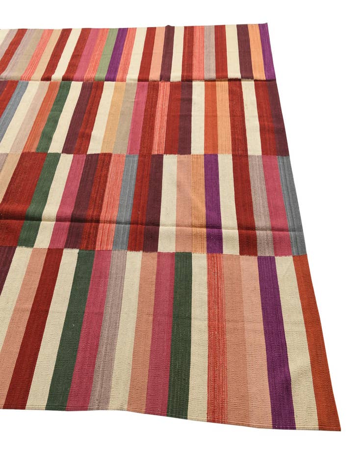 Detail image of  8' 5 x 11' 5  Hand Woven Kilim Modern Wool Rug