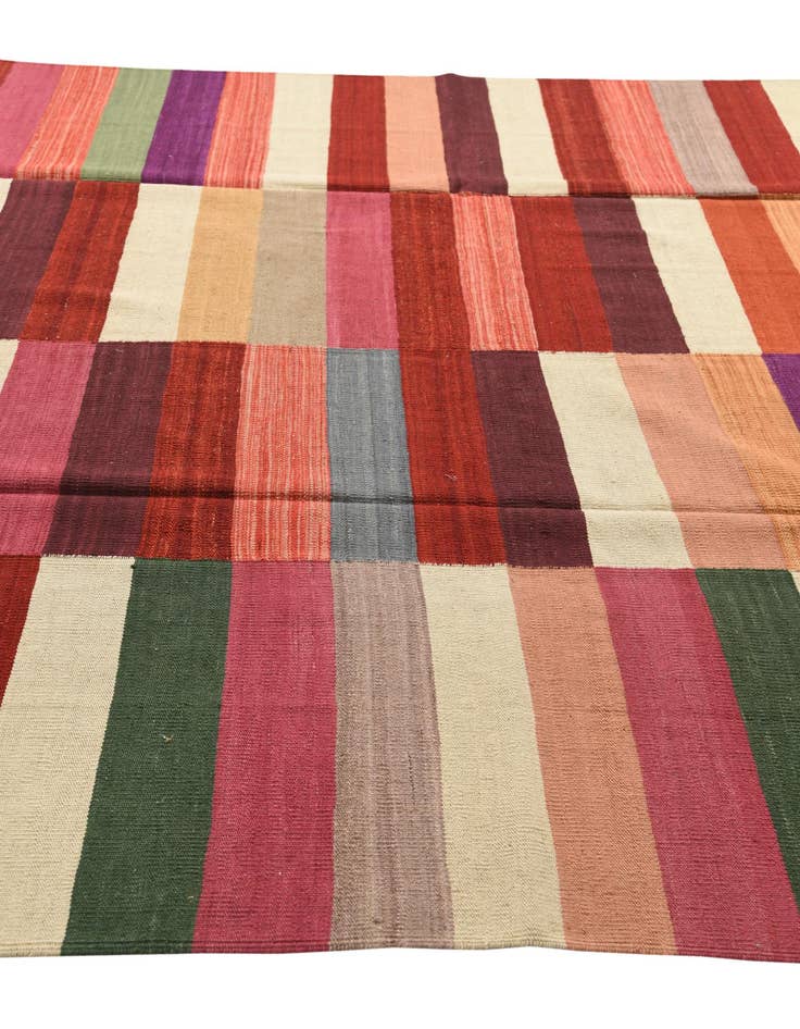 Detail image of  8' 5 x 11' 5  Hand Woven Kilim Modern Wool Rug