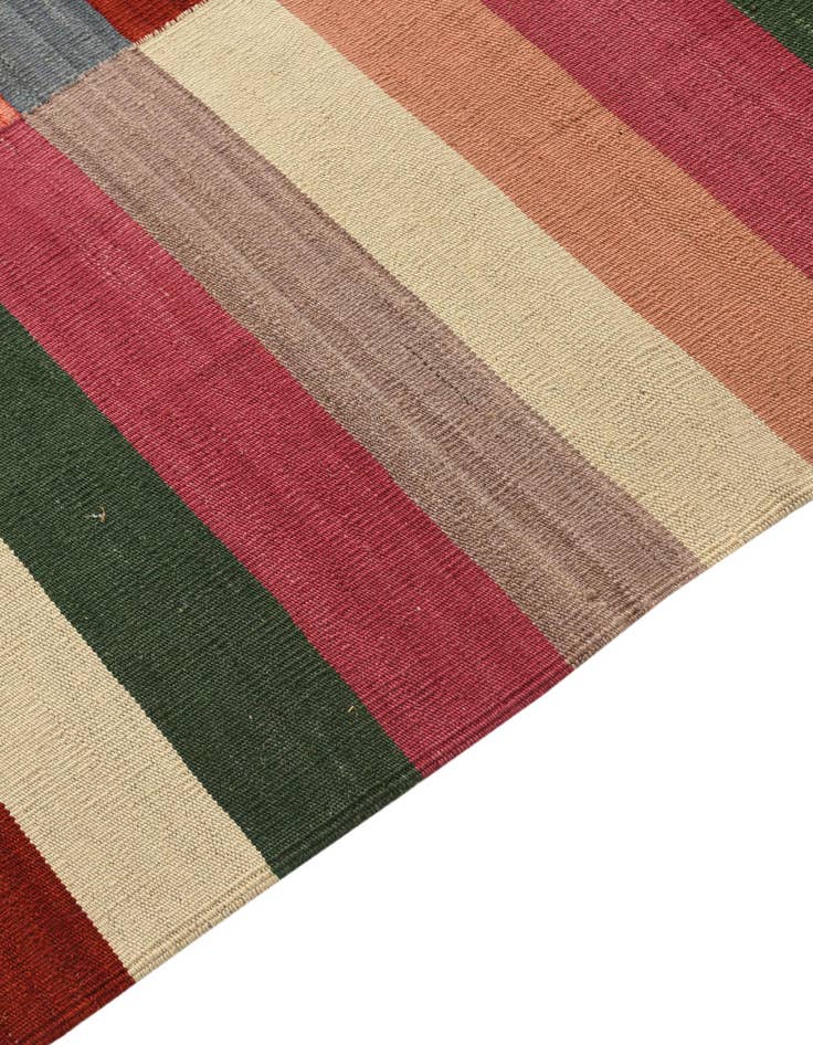 Detail image of  8' 5 x 11' 5  Hand Woven Kilim Modern Wool Rug