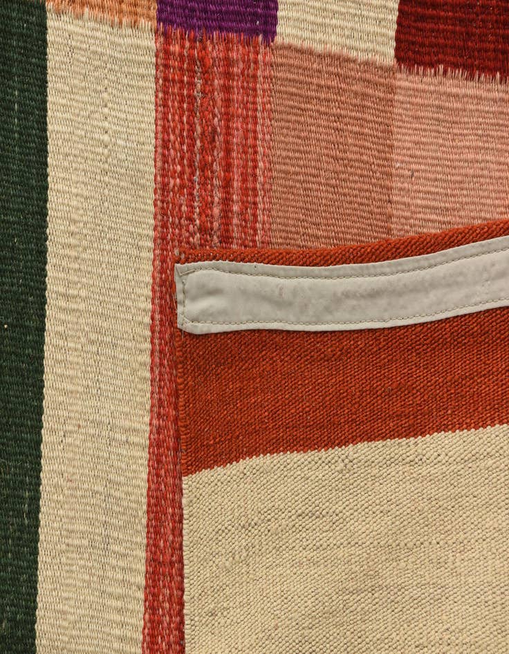 Detail image of  8' 5 x 11' 5  Hand Woven Kilim Modern Wool Rug