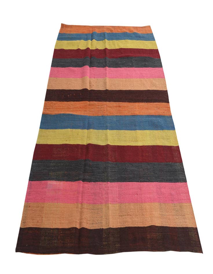 Detail image of  5' 8 x 8' 1  Hand Woven Kilim Modern Wool Rug