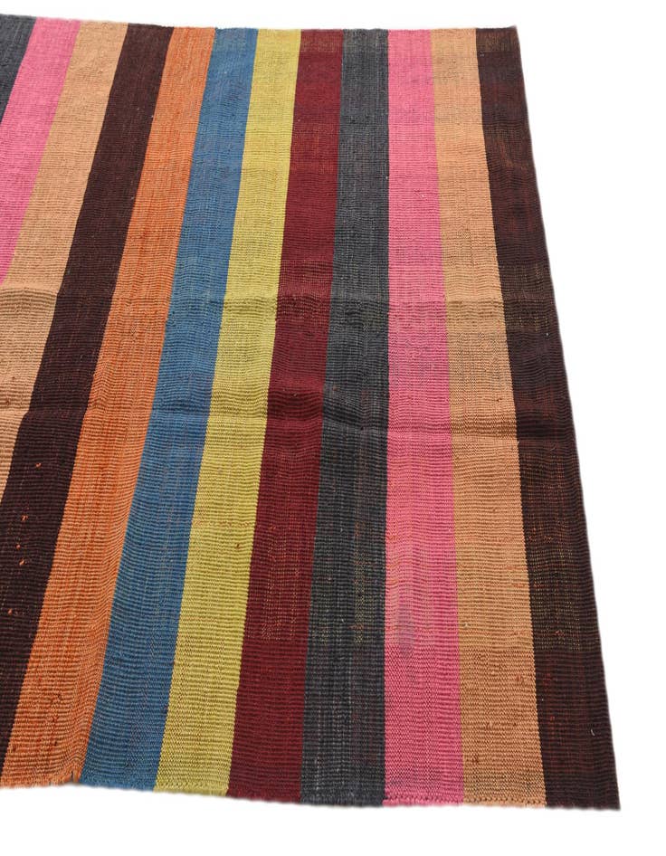 Detail image of  5' 8 x 8' 1  Hand Woven Kilim Modern Wool Rug