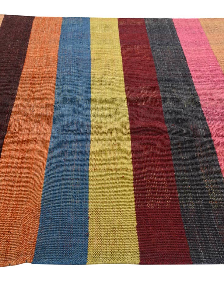 Detail image of  5' 8 x 8' 1  Hand Woven Kilim Modern Wool Rug