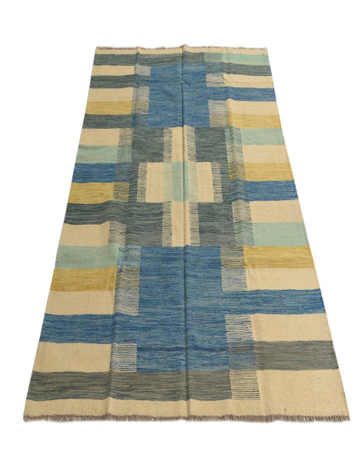 Detail image of  5' x 6' 9  Hand Woven Kilim Modern Wool Rug