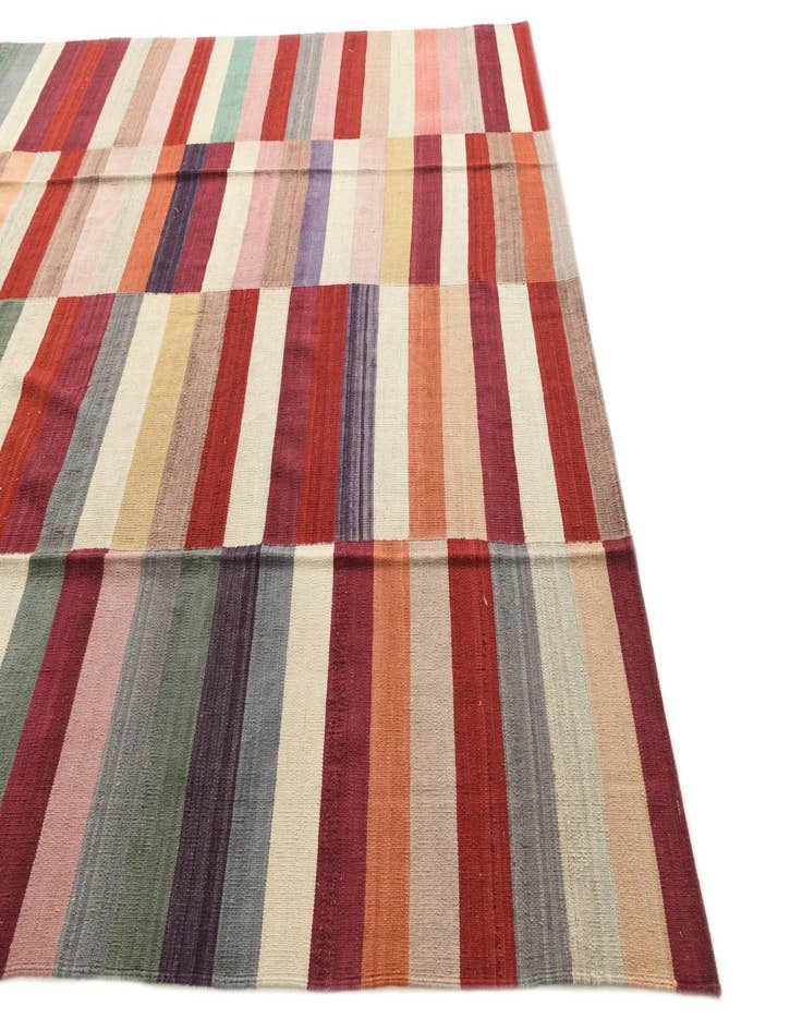 Detail image of  8' 4 x 11' 5  Hand Woven Kilim Modern Wool Rug