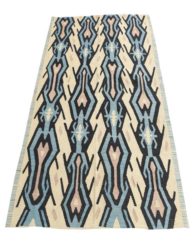 Detail image of  5' 6 x 6' 1  Hand Woven Kilim Modern Wool Rug