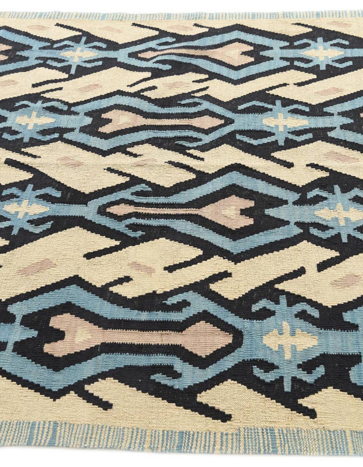 Detail image of  5' 6 x 6' 1  Hand Woven Kilim Modern Wool Rug