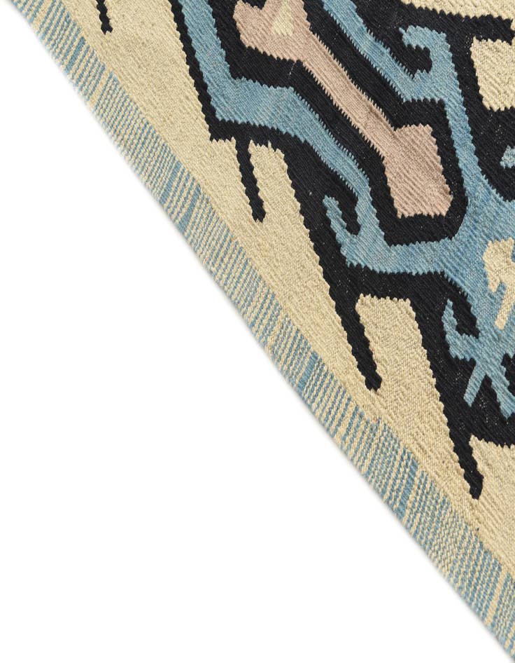 Detail image of  5' 6 x 6' 1  Hand Woven Kilim Modern Wool Rug