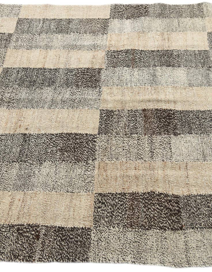 Detail image of  4' 10 x 6' 4  Hand Woven Kilim Modern Wool Rug