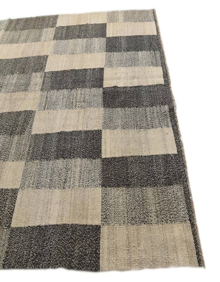 Detail image of  6' 8 x 9' 10  Hand Woven Kilim Modern Wool Rug