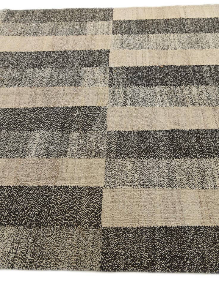 Detail image of  6' 8 x 9' 10  Hand Woven Kilim Modern Wool Rug