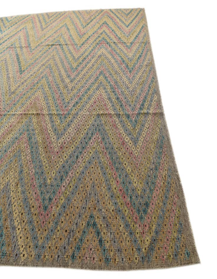 Detail image of  10' 7 x 13' 2  Hand Woven Kilim Modern Wool Rug