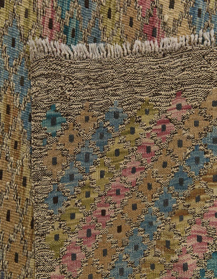 Detail image of  10' 7 x 13' 2  Hand Woven Kilim Modern Wool Rug