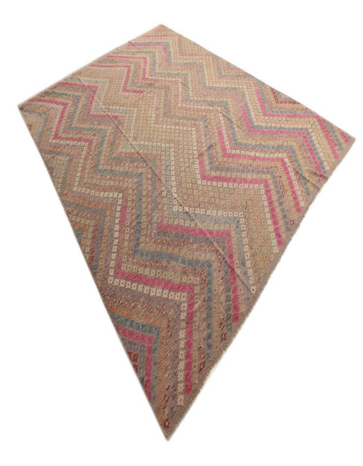 Detail image of  9' 7 x 12' 7  Hand Woven Kilim Modern Wool Rug