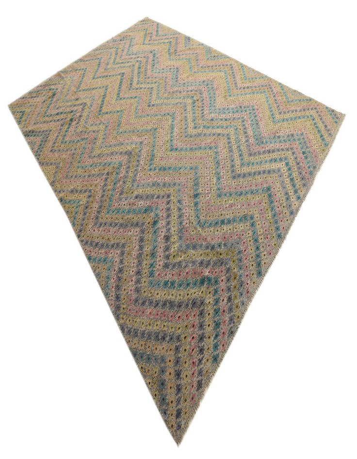 Detail image of  9' 6 x 13' 5  Hand Woven Kilim Modern Wool Rug