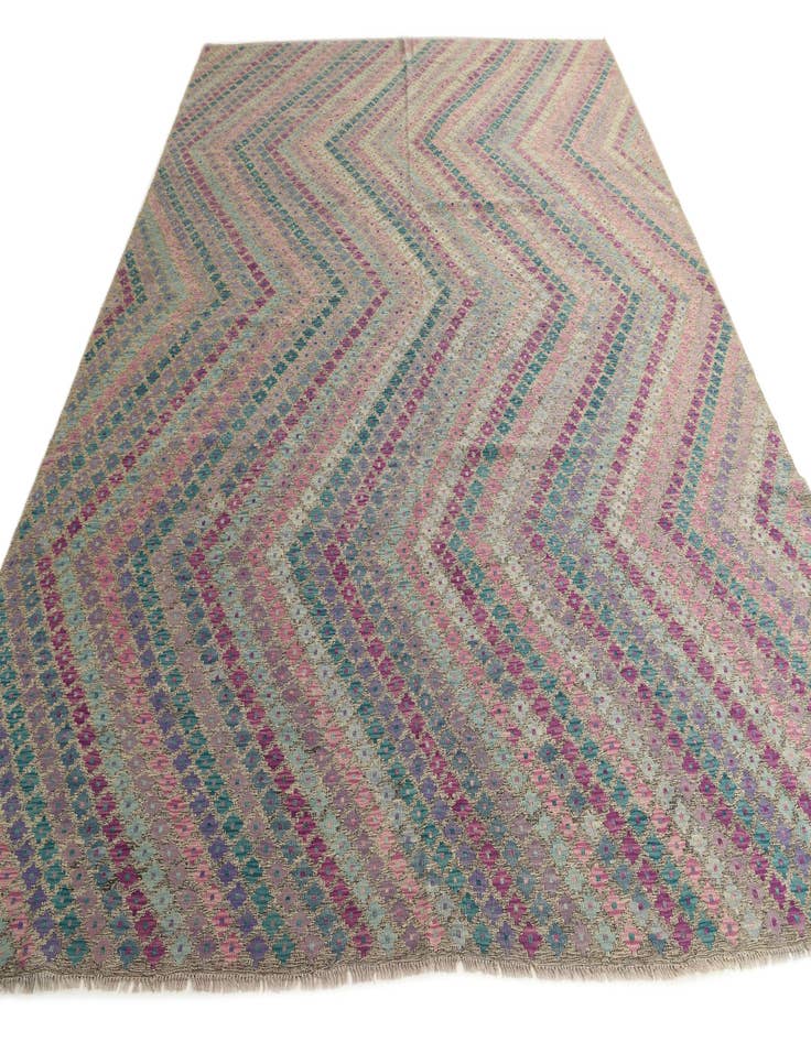 Detail image of  8' 10 x 11'  Hand Woven Kilim Modern Wool Rug
